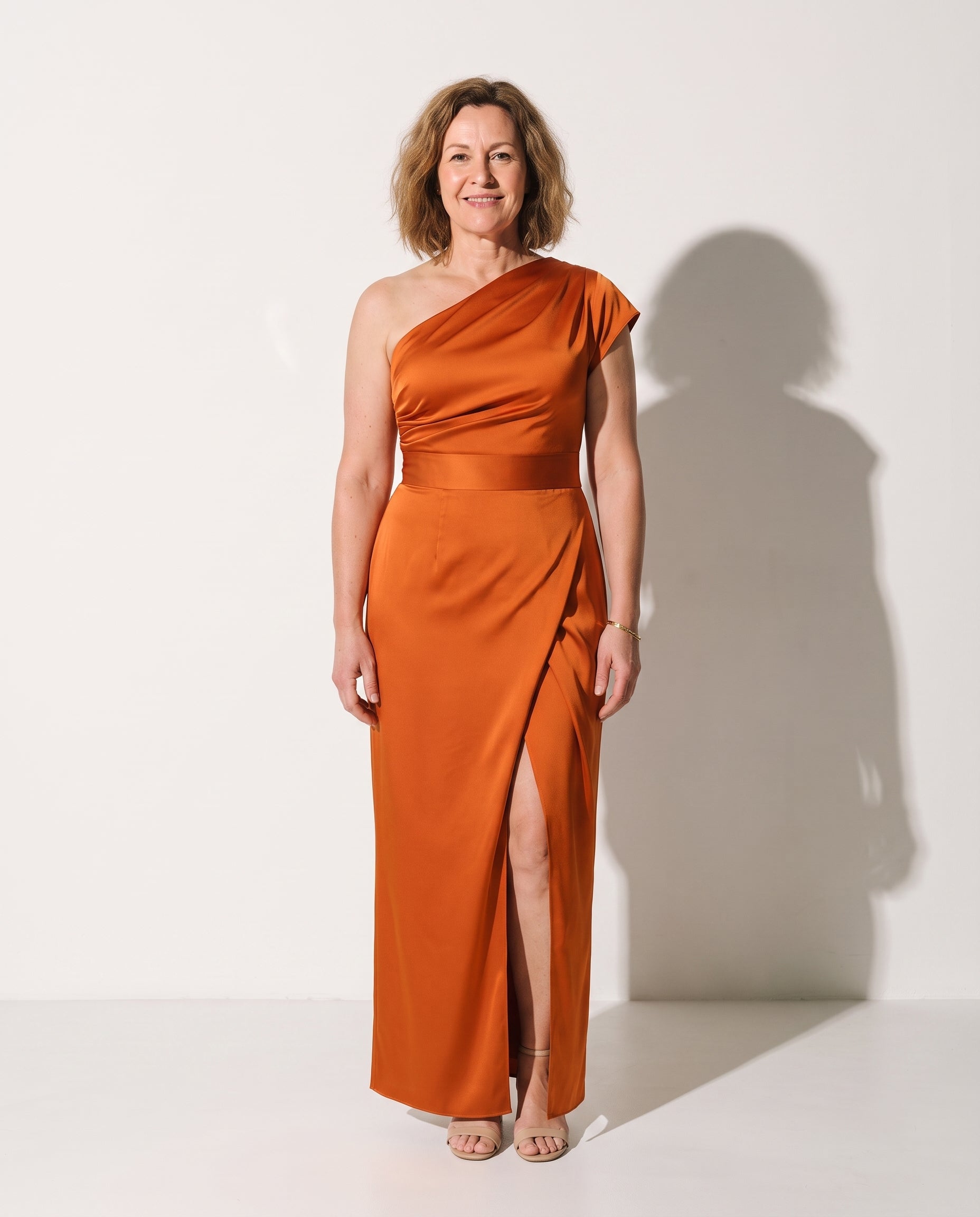 Giselle | Long Sleeve Wedding Guest Dresses Wrap Maxi — voorkant