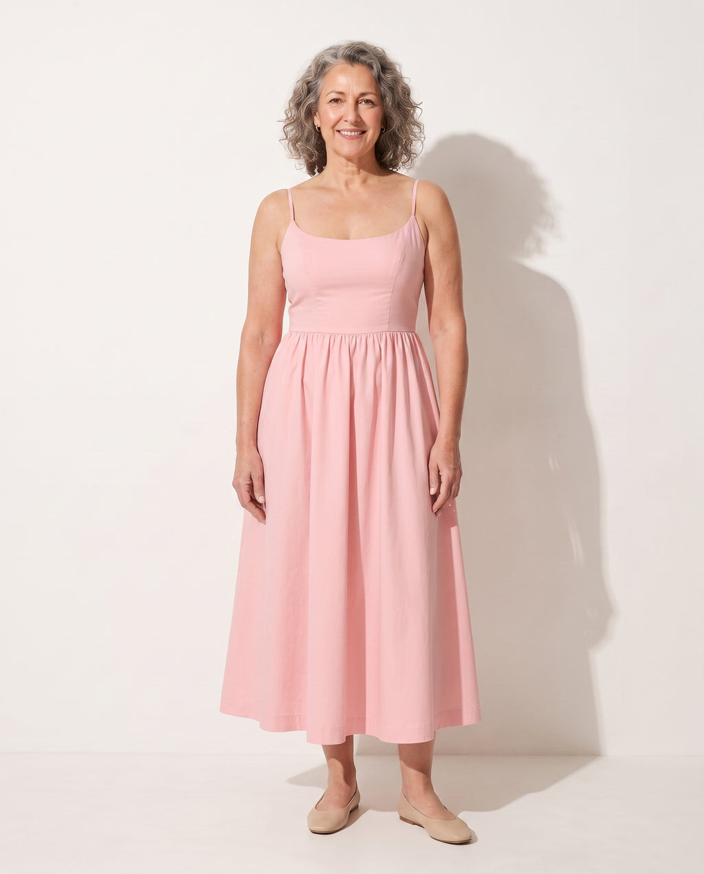 Rosanna | Strappy Scoop Neck Evening Dresses Midi — voorkant