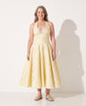 Constance | Women Velvet Halter Midi Dress Wedding Guest