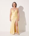Henriette | Satin Side Split Wedding Guest Maxi Dresses