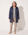 Genevieve | Womens Long Black Puffer Coat for Winter