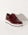 Penelope | Velvet Platform Heels Brogue Detail Occasion Shoes