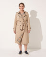 Arabella | Women Double Breasted Belted Long Trench Coat