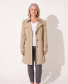 Mathilde | Fur Trim Single Breasted Classic White Brown Trench Coat