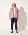 Honorine | Faux Fur Winter Jacket Black White Puffer Style