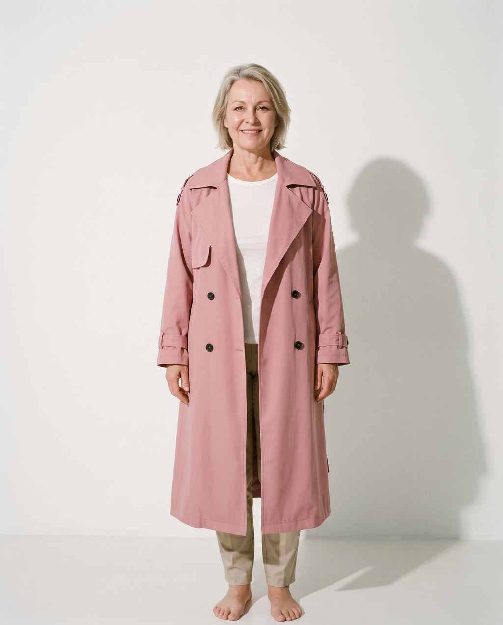 Constance | Double Breasted Wool Camel Classic Trench Coat — voorkant