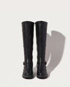 Vivienne | Black Leather Knee High Riding Boots