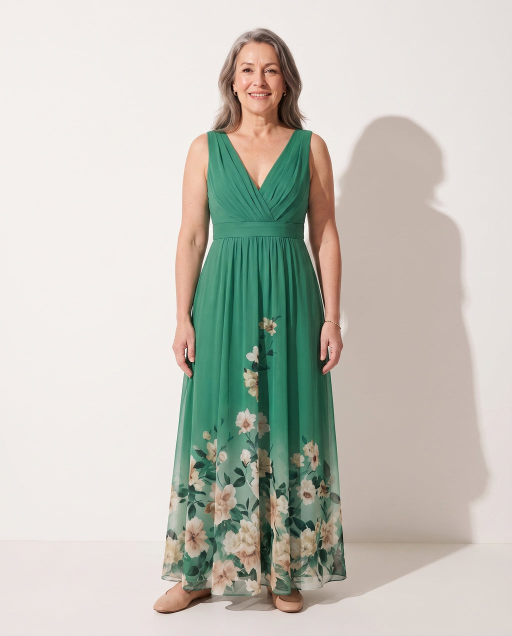 Fenella | Spring Summer Floral Wedding Guest Dress For Women — voorkant