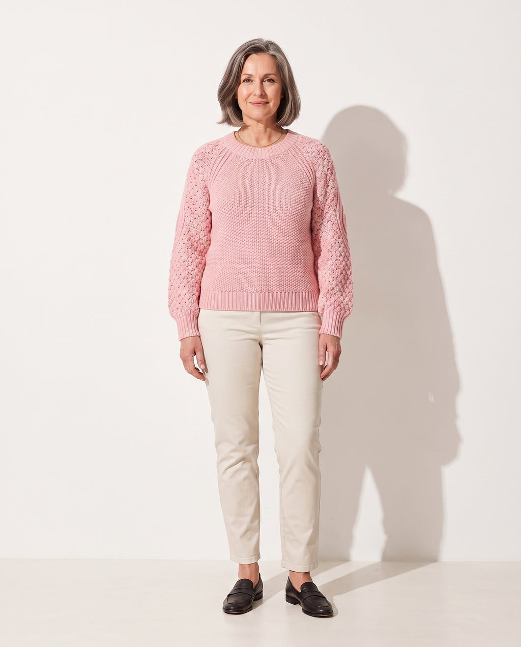 Delia | Oversized Chunky Cable Knit Long Cardigan Jumper Sweater — voorkant