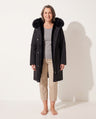 Bridget | Long Black Fur Hood Puffer Parka Winter Coat