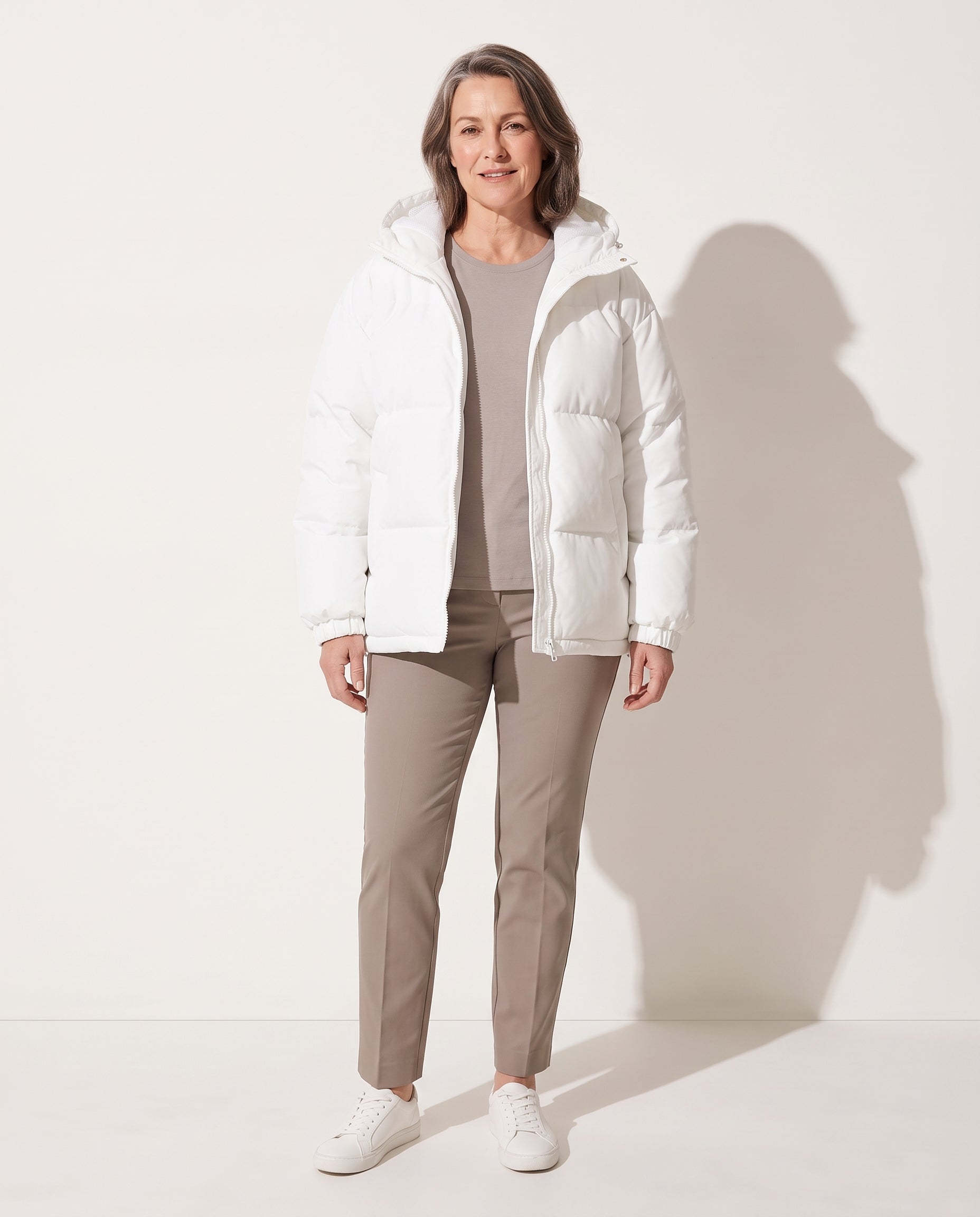 Manon | Oversized Puffer Jacket Coat With Hood Plus Size — voorkant