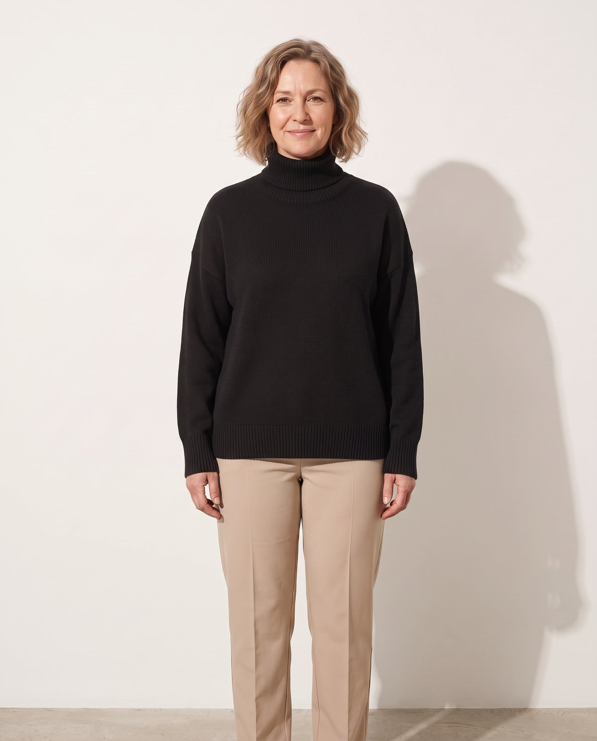 Rosanna | High Neck Turtleneck Knit Jumper Sweater V Relaxed — voorkant