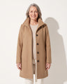 Oceane | Black Long Winter Coat Full Length Button Front