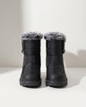 Katarina | Black Faux Fur Warm Low Heel Winter Boots
