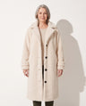 Valentina | Long Teddy Bear Coat Black Pink For Women