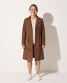 Agathe | Double Breasted Long Black Puffer Longline Coat