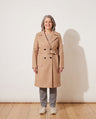 Dominique | Long Black Belted Longline Winter Coat For Women