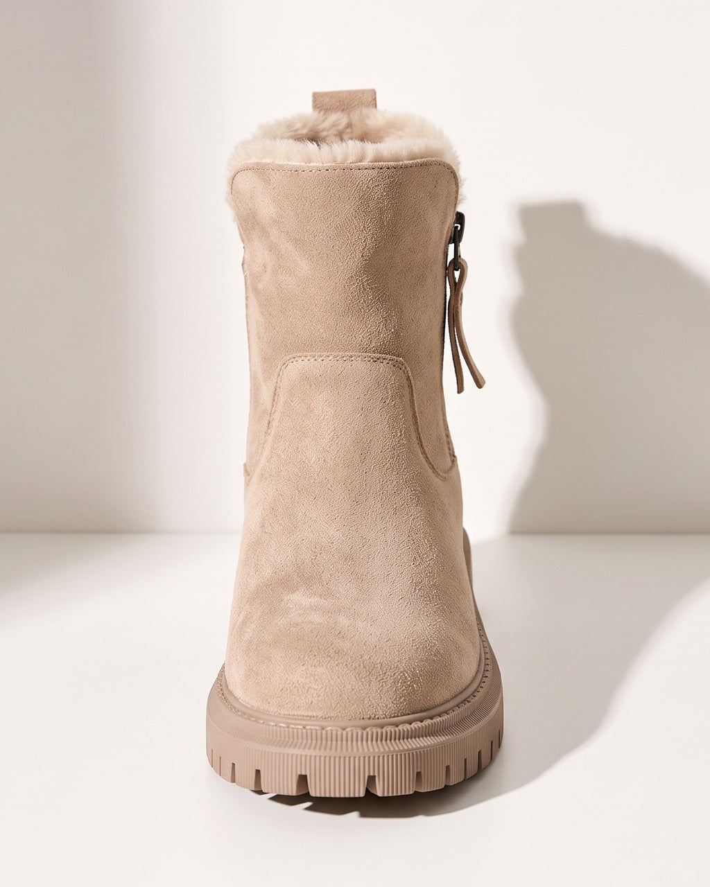 Juliette | Black Chunky Heeled Ankle Boots For Winter — voorkant