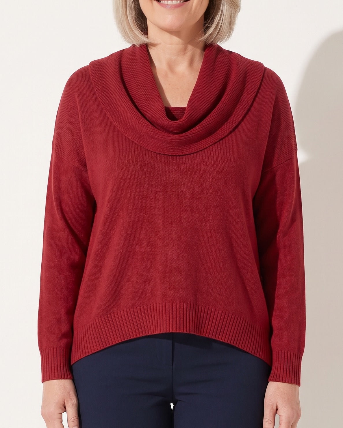 Camille | Women's Wool Cable Knit Cashmere Jumper — voorkant