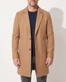 Caspian | Formal Longline Tailored Wool Black Coat