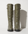 Zelie | Tall Knee High Wide Fit Leather Boots with Buckle