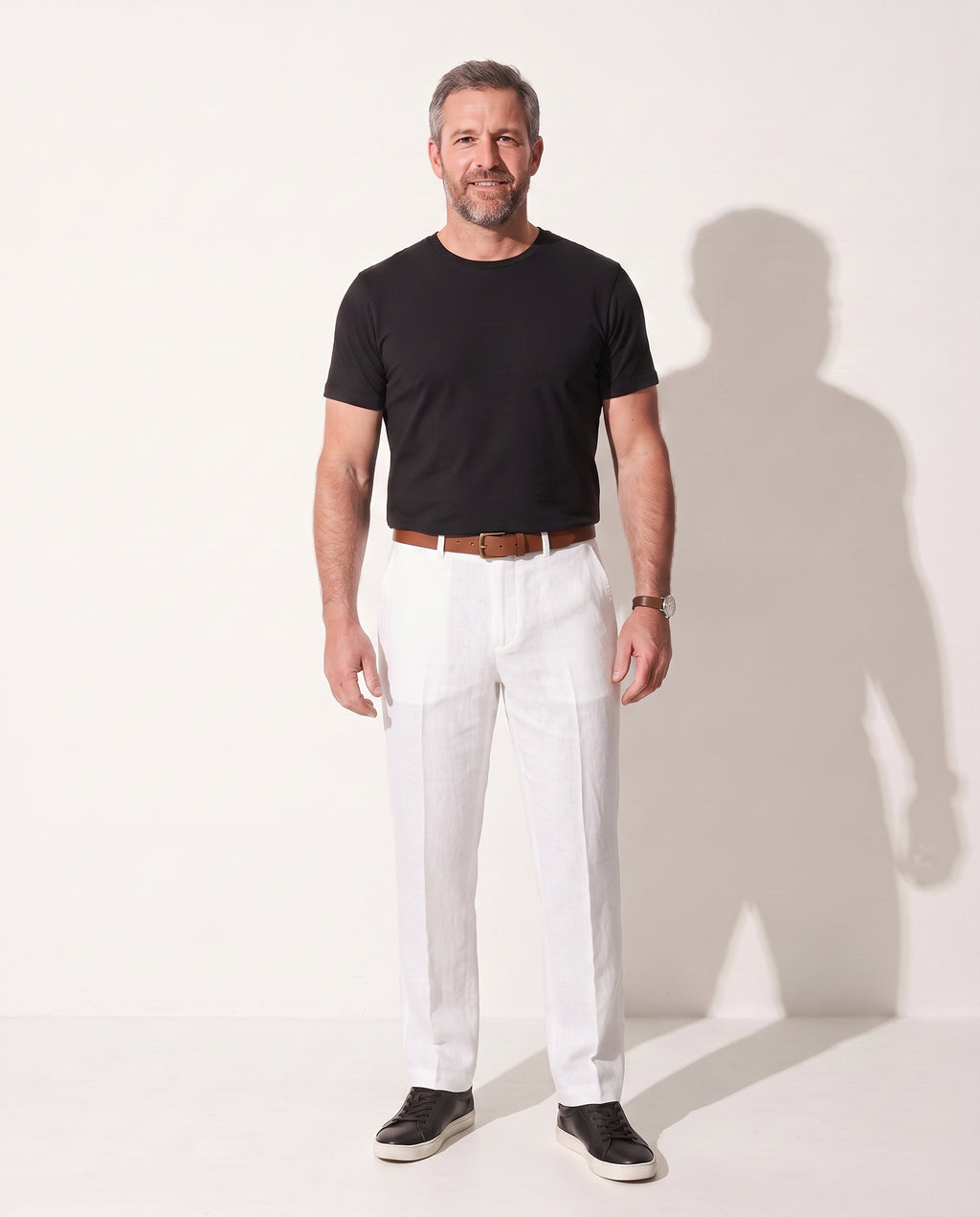 Killian | Mens Tailored Slim Pants Spring Summer Smart Casual — White