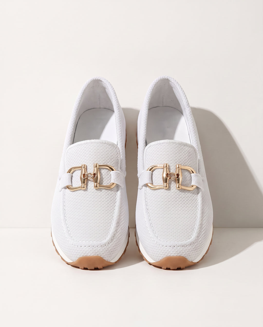 Josephine | Women's Heeled Loafers For Work & Weekend — White