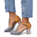 Capucine | Comfortable Work Heels Block Sandals For Women