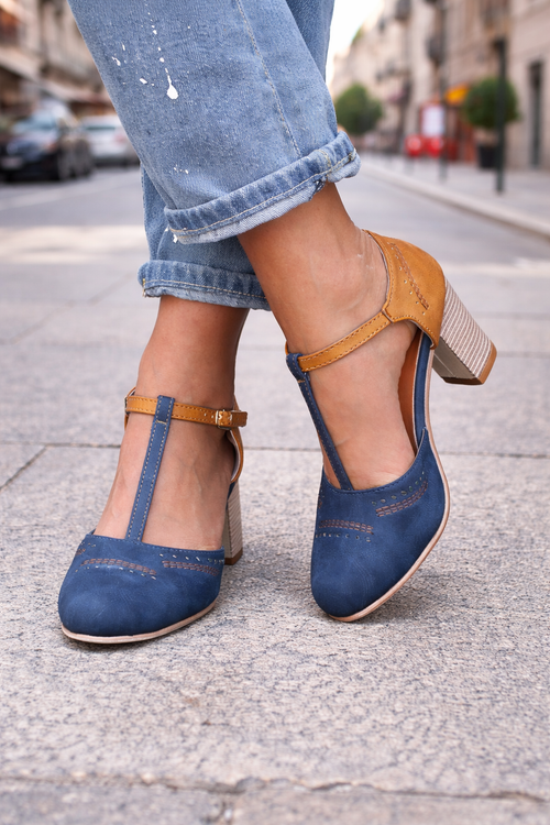 Capucine | Comfortable Work Heels Block Sandals For Women