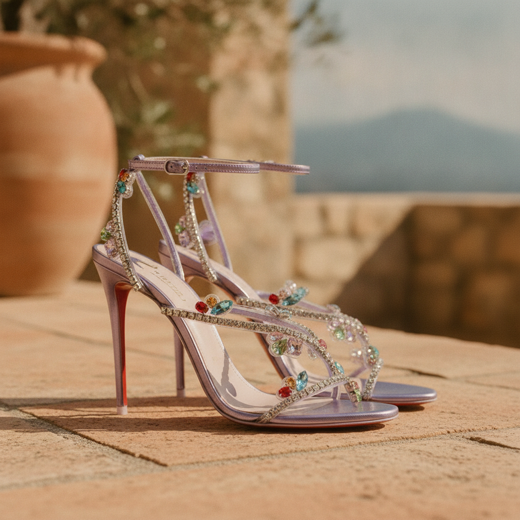 Isolde | Crystal Embellished Strappy Stiletto Heels