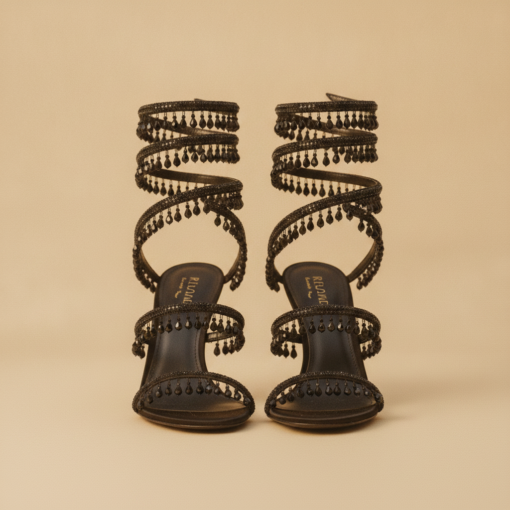 Tamsin | Crystal Strappy Sandal Heels Evening Occasion Footwear