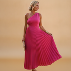 Sabine | Summer Wedding Guest Dress One Shoulder Pleated Maxi