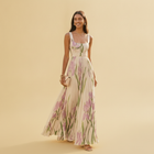 Cosima | Long Sleeve Wedding Guest Dresses in Floral Chiffon