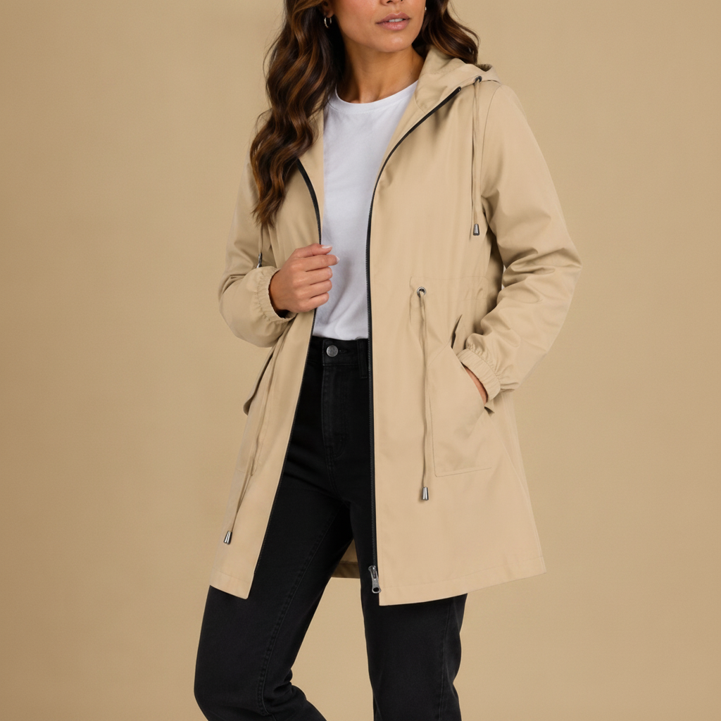 Fenella | Women's Raincoat With Hood Lightweight Waterproof