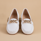 Romilly | Gold Chain Heeled Loafers for Work & Weekend
