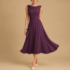 Honorine | Elegant Draped Pleated Midi Dresses For Women