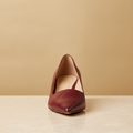 Lavinia | Silver Low Heel Pointed Pumps