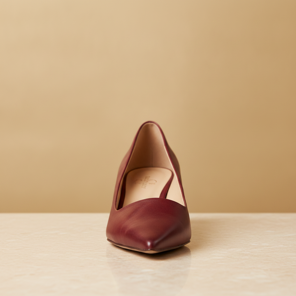 Lavinia | Silver Low Heel Pointed Pumps