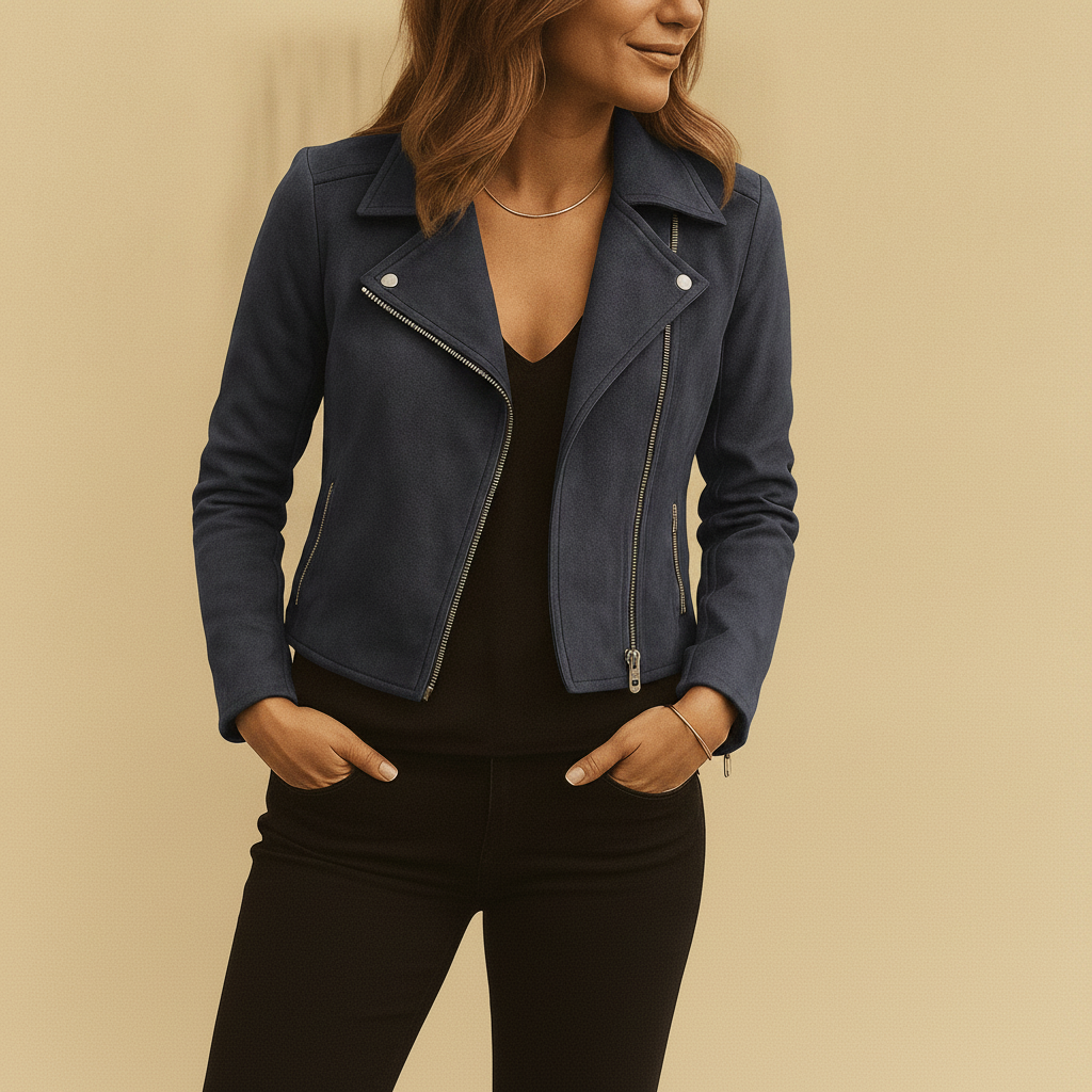 Fenella | Fringed Leather Biker Jacket for Women