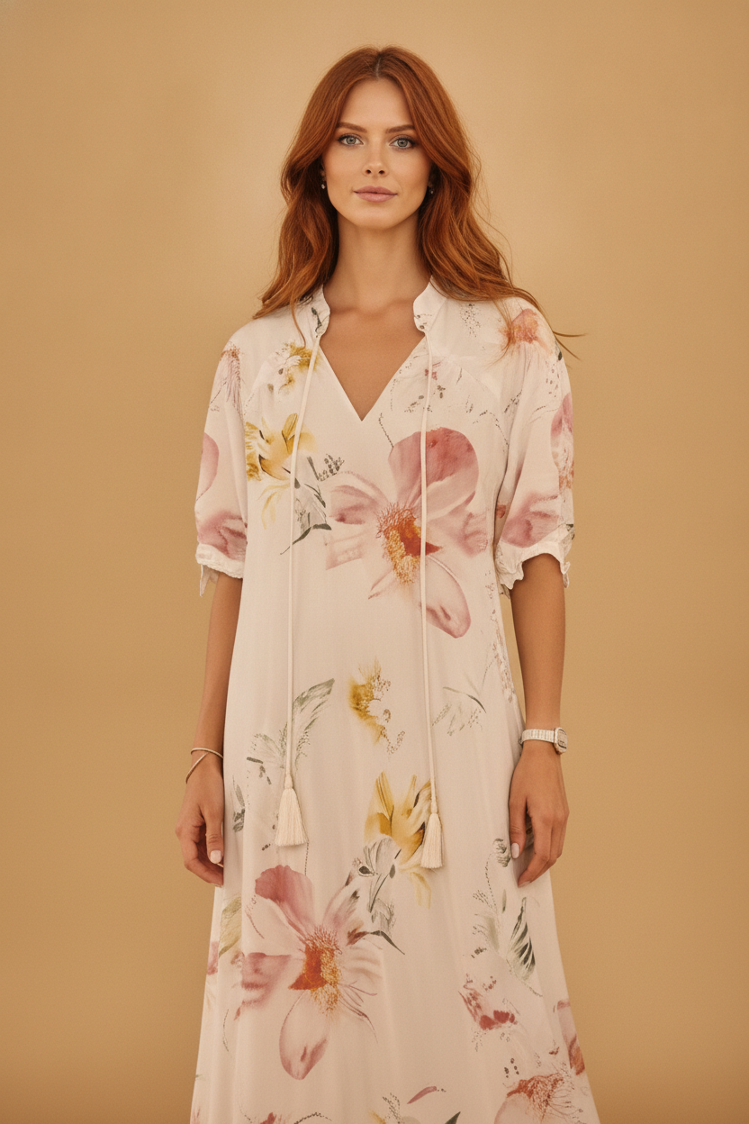 Quintessa | Bohemian V-Neck Maxi Dresses for Summer Days