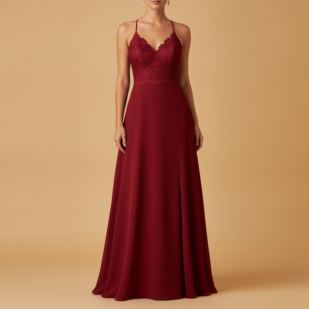 Francesca | Lace Wedding Gowns Maxi Strappy Evening Dress