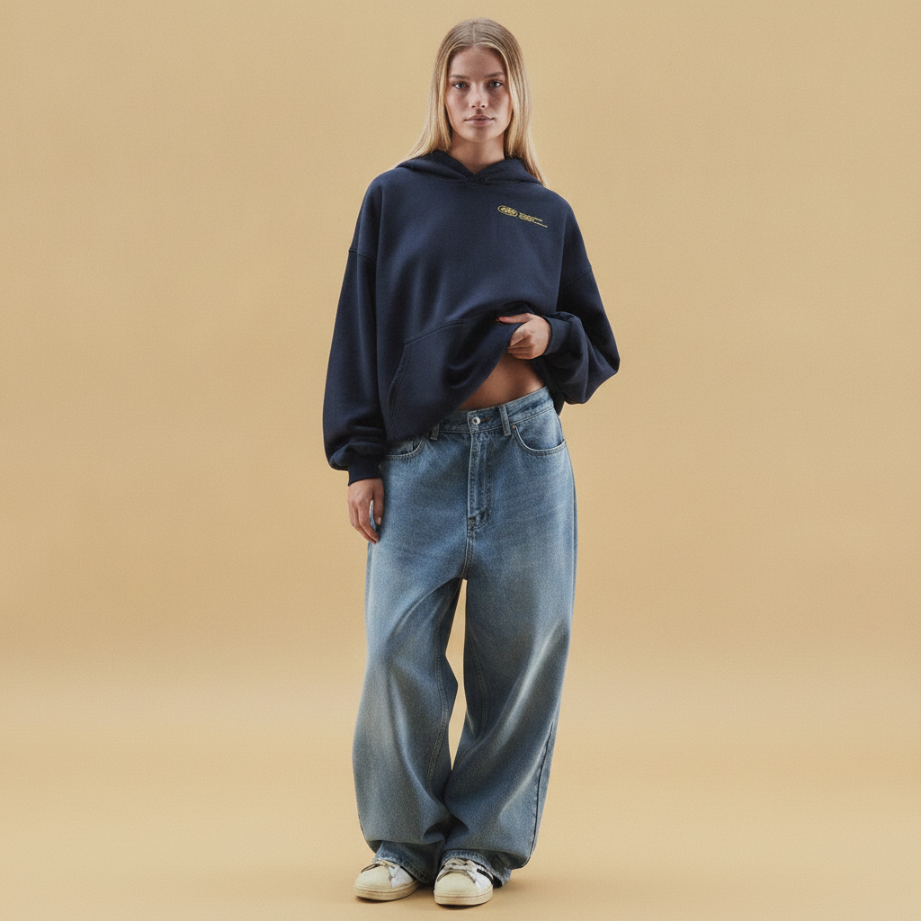 Hermione | Zip Up Sweatshirt No Hood Relaxed Fit Casual