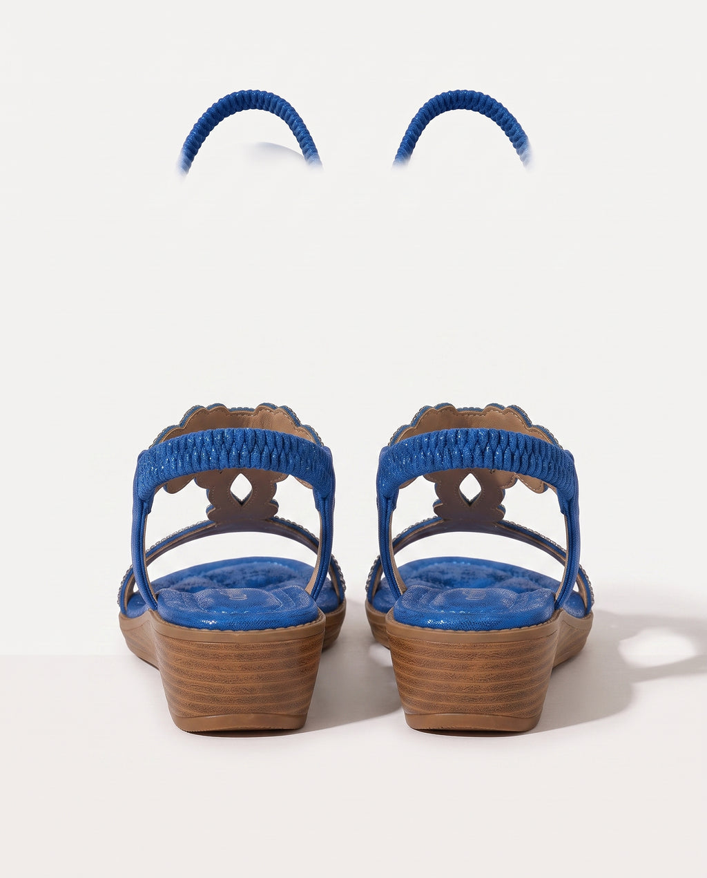 Coralie | Boho Embellished Flat Wedding Shoes – Jewelled Sandals — achterkant