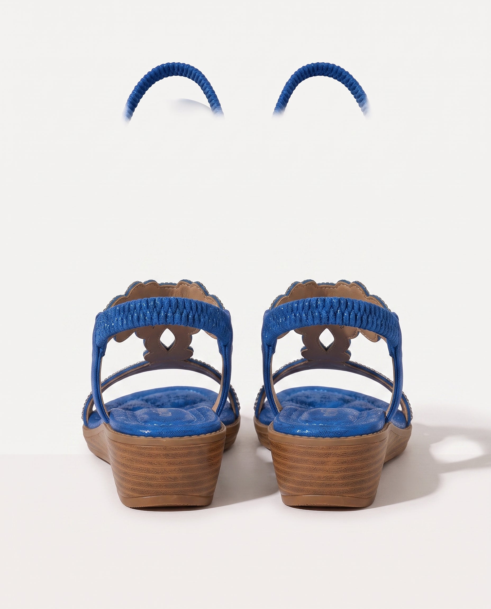 Coralie | Boho Embellished Flat Wedding Shoes – Jewelled Sandals — achterkant