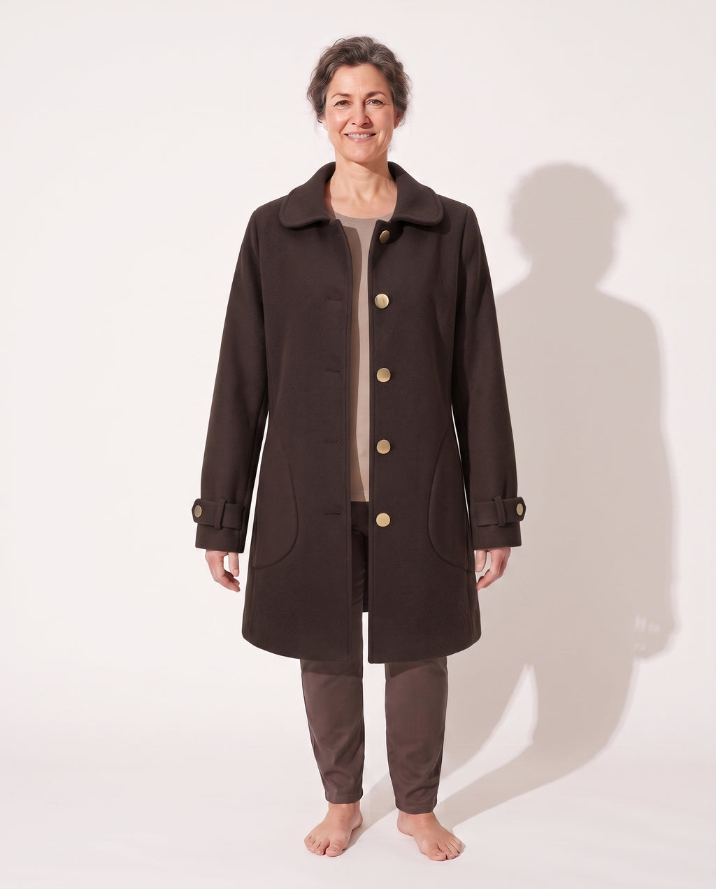 Lucienne | Oversized Denim Overalls for Women City & Weekend — Brown