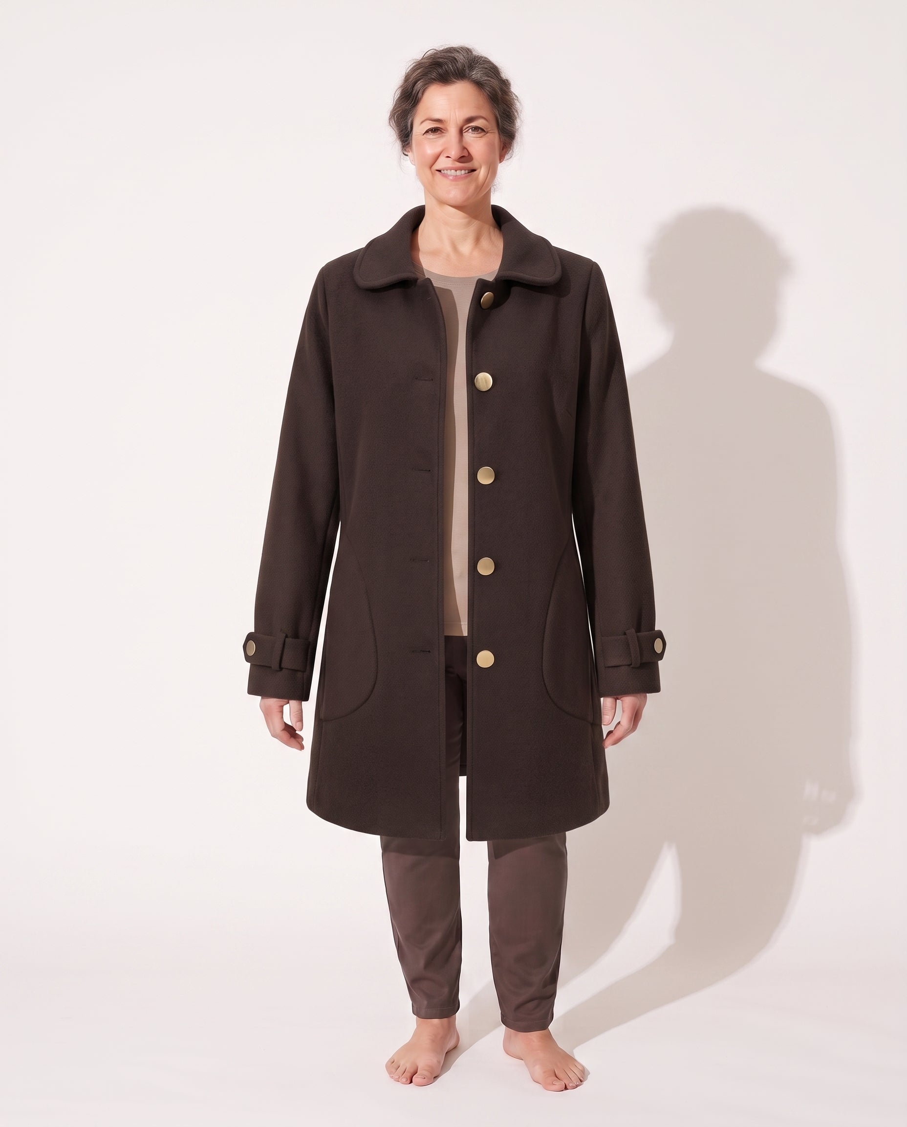 Lucienne | Oversized Denim Overalls for Women City & Weekend — Brown