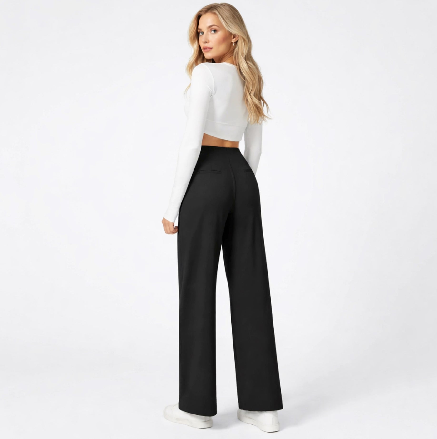 Octavia | Women Wide Leg Trousers High Waist Tailored Casual