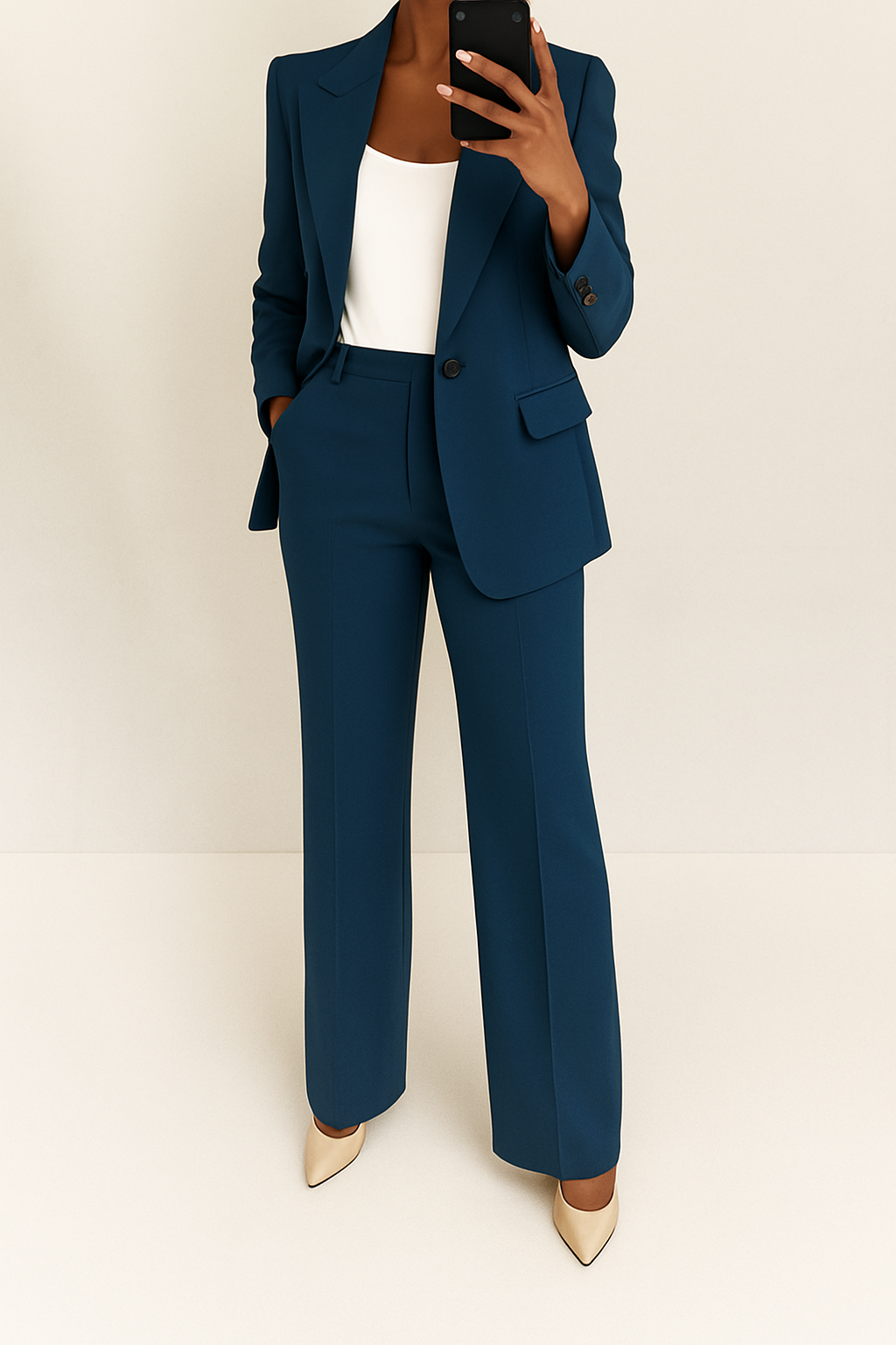 Yolanda | Black Velvet & Leather Winter Blazer
