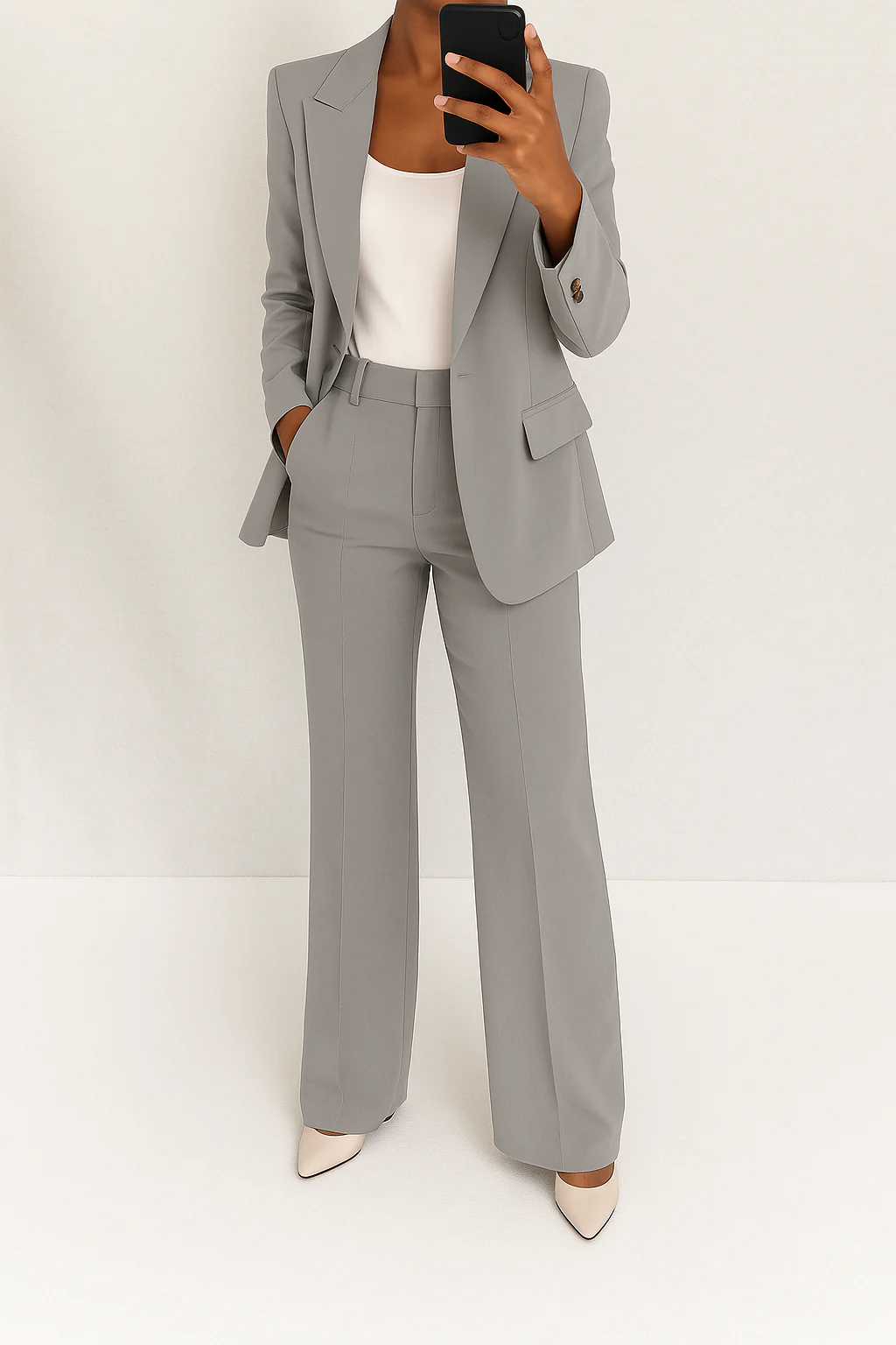 Yolanda | Black Velvet & Leather Winter Blazer