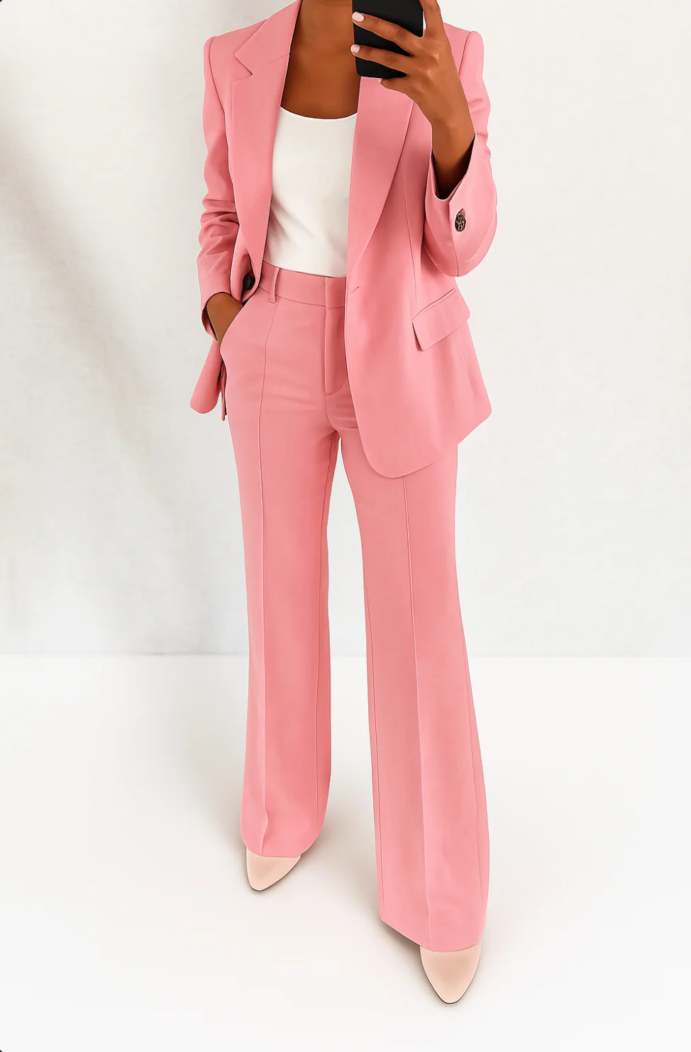 Yolanda | Black Velvet & Leather Winter Blazer